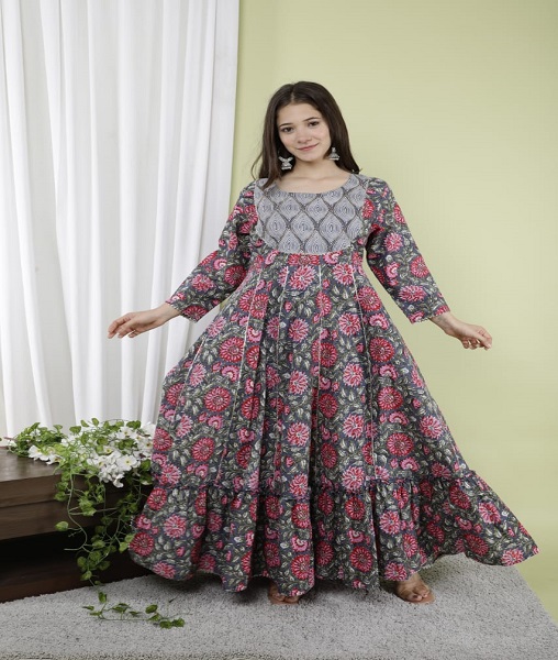  Anarkali Dress With pent Heavy cotton 60*60   